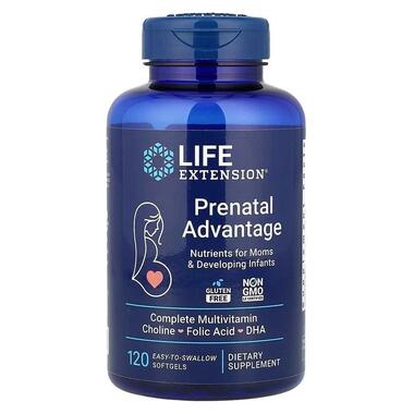 Витамины для беременных Life Extension Prenatal Advantage 120 капсул (CN17318) фото №1
