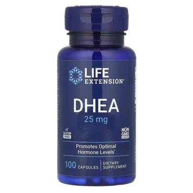 Витаминно-минеральный комплекс Life Extension Дегидроэпиандростерон, 25 мг, DHEA, 100 капсул (LEX-33510) фото №1