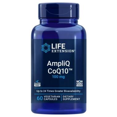 Витаминно-минеральный комплекс Life Extension Коэнзим Q10, 100 мг, AmpliQ CoQ10, 60 вегетарианских капсул (LEX25546) фото №1