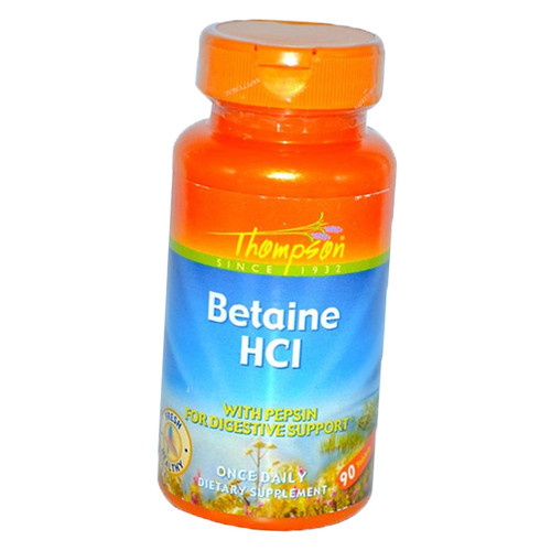 Вітаміни Thompson Betaine HCl 90 таблеток (72412002) фото №1