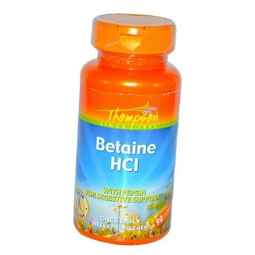 Вітаміни Thompson Betaine HCl 90 таблеток (72412002) фото №2