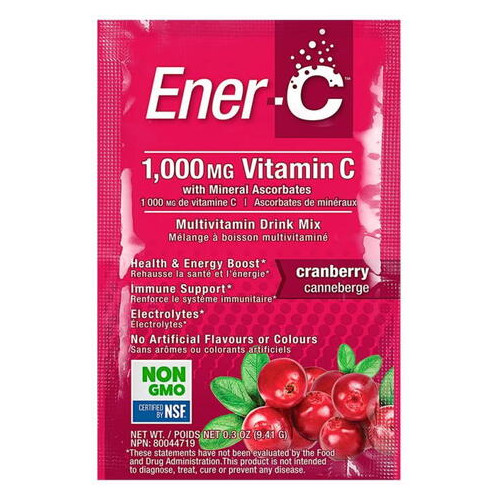 Вітаміни та мінерали Ener-C Vitamin C 1 пак журавлина фото №1