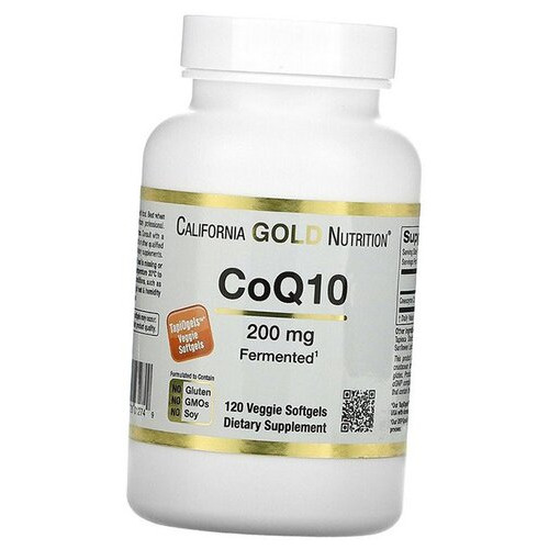 Коензим Q10 Убіхінон класу California Gold Nutrition USP CoQ10 200 120вег.гелкапс (70427005) фото №1