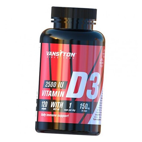 Вітамін Д3 Ванситон Vitamin D3 2500 120 гелкапс (36173011) фото №1