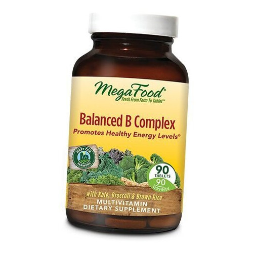 Вітаміни Mega Food Balanced B Complex 90 таблеток (36343026) фото №1