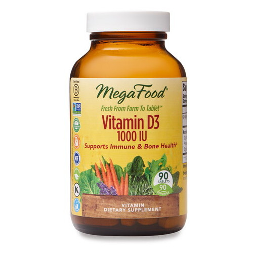 Вітаміни та мінерали Mega Food Vitamin D3 1000 UI 90 таблеток фото №1