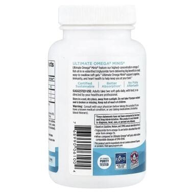 Витаминно-минеральный комплекс Nordic Naturals Рыбий Жир, Омега-3, 1120 мг на порцию, вкус клубники, Ultimate Om (NOR-06100) фото №5