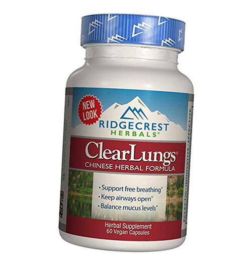 Вітаміни Ridgecrest Herbals Clear Lungs Chinese 60 вегкапсул (71390008) фото №2
