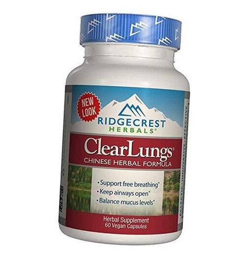 Вітаміни Ridgecrest Herbals Clear Lungs Chinese 60 вегкапсул (71390008) фото №1