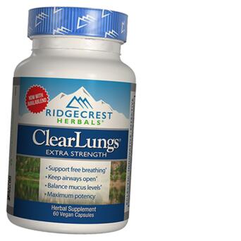 Вітаміни Ridgecrest Herbals Clear Lungs Extra 60 вегкапсул (71390009) фото №2