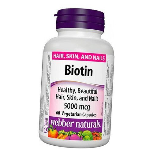 Біотин Webber Naturals Biotin 5000 60вегкапс (36485015) фото №1
