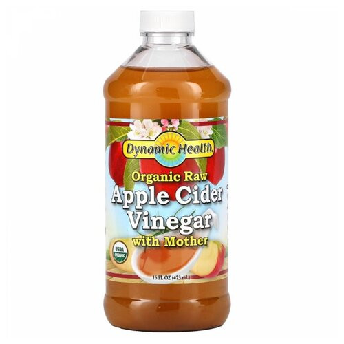 Яблучний оцет з маткою Dynamic Health Laboratories (Apple Cider Vinegar with Mother) 473 мл фото №1