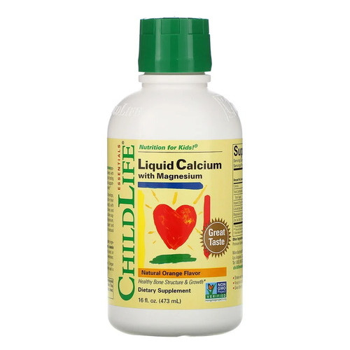 Вітаміни та мінерали ChildLife Liquid Calcium With Magnesium 474 мл апельсин (CN5259) фото №1