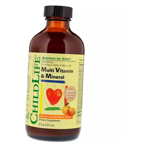 Мультивітаміни ChildLife для дітей Multi Vitamin & Mineral 237мл Апельсин-манго (36514005) фото №1