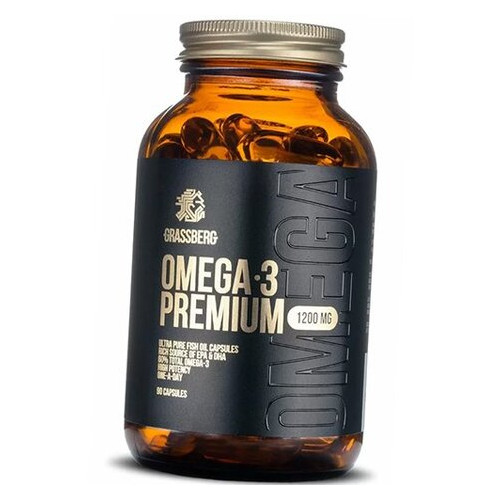 Риб'ячий жир Grassberg Omega-3 Premium 1200 90капс (67515002) фото №1