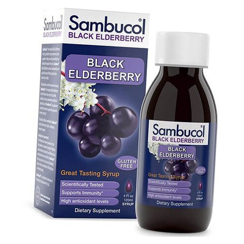 Сироп із Чорної Бузини Sambucol Black Elderberry Original Syrup 120мл (71513005) фото №1