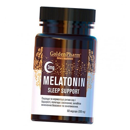 Мелатонін для сну Golden Pharm Melatonin Sleep Support 3 60вегкапс (72519001) фото №1