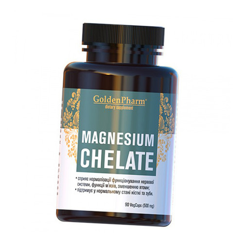 Магній Хелат, Magnesium Chelate 100, Golden Pharm 90вегкапс (36519018) фото №1