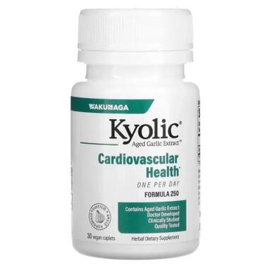 Витаминно-минеральный комплекс Kyolic Экстракт чеснока, 1000 мг, Aged Garlic Extract, Cardiovascular, 30 веганск (WAK25063) фото №1