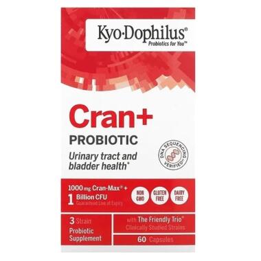 Витаминно-минеральный комплекс Kyolic Пробиотик с клюквой, Kyo-Dophilus, Cran+ Probiotic, 60 капсул (WAK-35941) фото №1