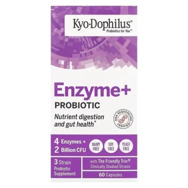 Витаминно-минеральный комплекс Kyolic Пробиотик с ферментами, Kyo Dophilus, Enzyme+Probiotic, 60 капсул (WAK-60241) фото №1