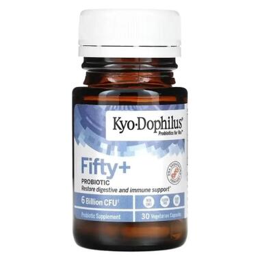 Витаминно-минеральный комплекс Kyolic Пробиотик, 6 млрд КОЕ, Kyo-Dophilus, Fifty+Probiotic, 6 Billion CFU, 30 вегет (WAK62043) фото №3