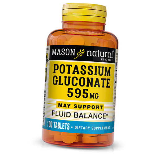 Глюконат калію Mason Natural Potassium Gluconate 595 100 таб (36529040) фото №1