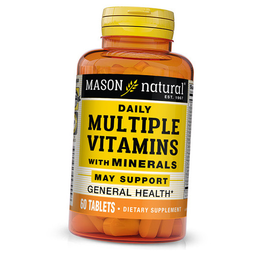 Мультивітаміни та мінерали Mason Natural Daily Multiple Vitamins With Minerals 60таб (36529054) фото №1