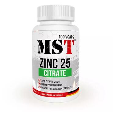 Добавка MST Zinc 25 Citrate 100 veg caps фото №1