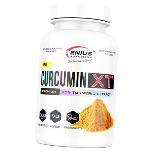 Куркумін та Екстракт чорного перцю Genius Nutrition Curcumin-XT 90капс (71562002) фото №1