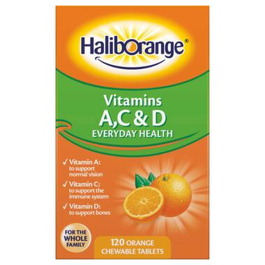 Добавка Haliborange Vitamins AC & D 120 chew tab orange фото №1