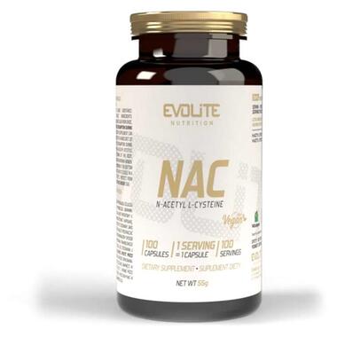 Добавка Evolite Nutrition NAC 300 mg 100 veg caps фото №1