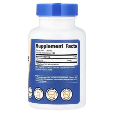 Витаминно-минеральный комплекс Nutricost L-теанин, 200 мг, L-Theanine, 120 капсул (NCS67937) фото №2