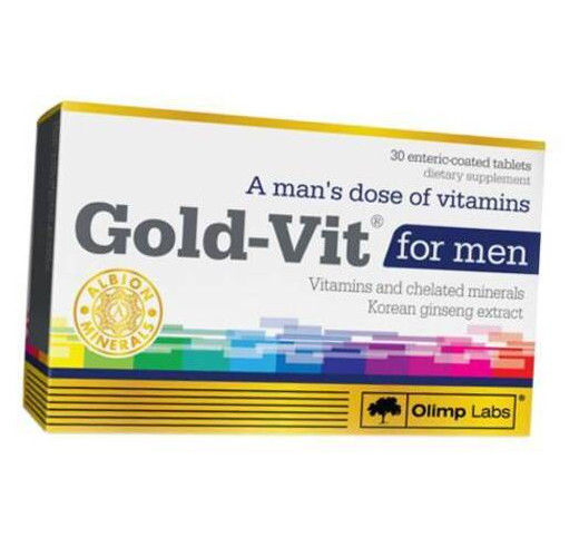 Вітаміни Olimp Nutrition Gold-Vit for men 30 таблеток (36283077) фото №2