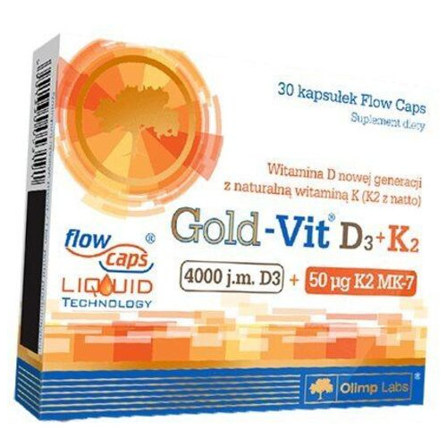 Вітамін Д3 К2 Olimp Nutrition Gold-Vit D3 K2 30капс (36283099) фото №1