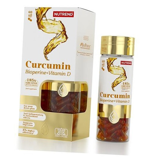 Вітаміни Nutrend Curcumin Bioperine Vitamin D 60 капсул (71119001) фото №2