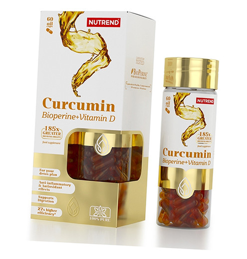 Вітаміни Nutrend Curcumin Bioperine Vitamin D 60 капсул (71119001) фото №1