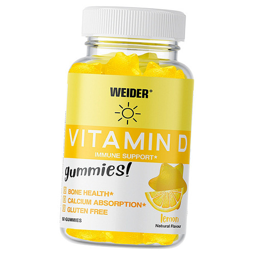 Жувальний вітамін Д Weider Vitamin D Gummies 50таб Лимон (36089019) фото №1