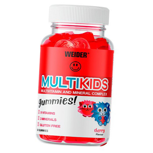 Комплекс вітамінів для дітей Weider Multi-Kids Gummies 50таб Вишня (36089017) фото №1