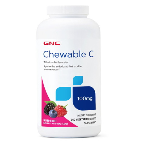 Вітаміни та мінерали GNC Chewable C 100 mg 360 вегатаблеток ягоди фото №1