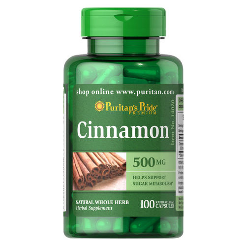 Вітаміни Puritan's Pride Cinnamon 500 мг 100 капсул фото №2