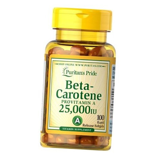 Вітаміни Puritans Pride Beta-Carotene 10,000 IU 100 капсул (4384301431) фото №2