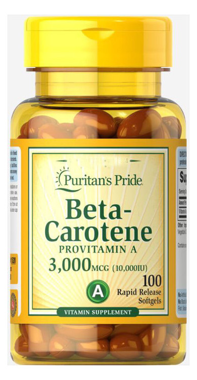 Вітаміни Puritans Pride Beta-Carotene 10,000 IU 100 капсул (4384301431) фото №1