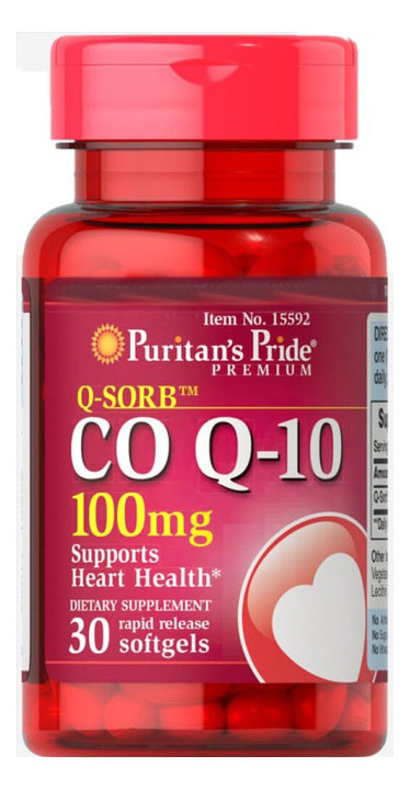 Вітаміни Puritans Pride Q-SORB Co Q-10 100 mg 30 капсул (4384301400) фото №1