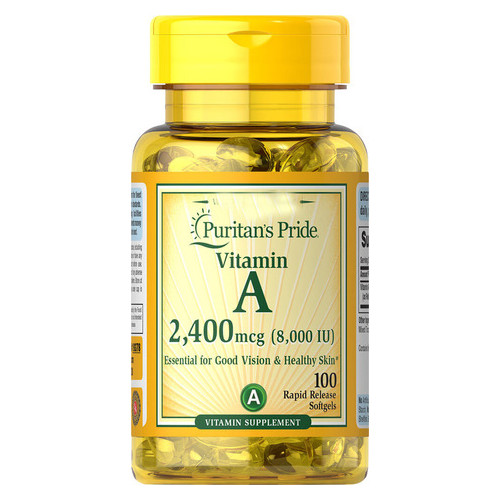 Вітаміни Puritan's Pride Vitamin A 8000 IU 100 капсул (4384301677) фото №2
