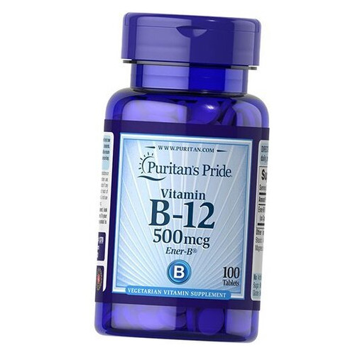 Вітаміни Puritan's Pride Vitamin B-12 500 mcg 100 таблеток (4384301681) фото №1