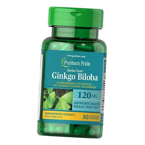 Вітаміни Puritan's Pride Ginkgo Biloba 120 30 капсул (71367001) фото №2