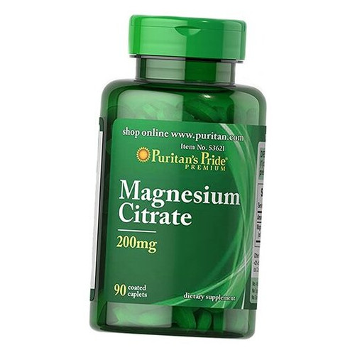 Вітаміни Puritans Pride Magnesium Citrate 200 90каплет (36367188) фото №1