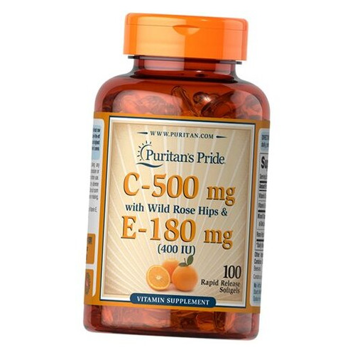 Вітаміни Puritans Pride Vitamin C&E 100 гелкапс (36367194) фото №1