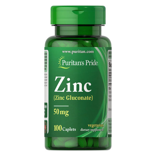 Вітаміни та мінерали Puritan's Pride Zinc 50 мг 100 каплет фото №1